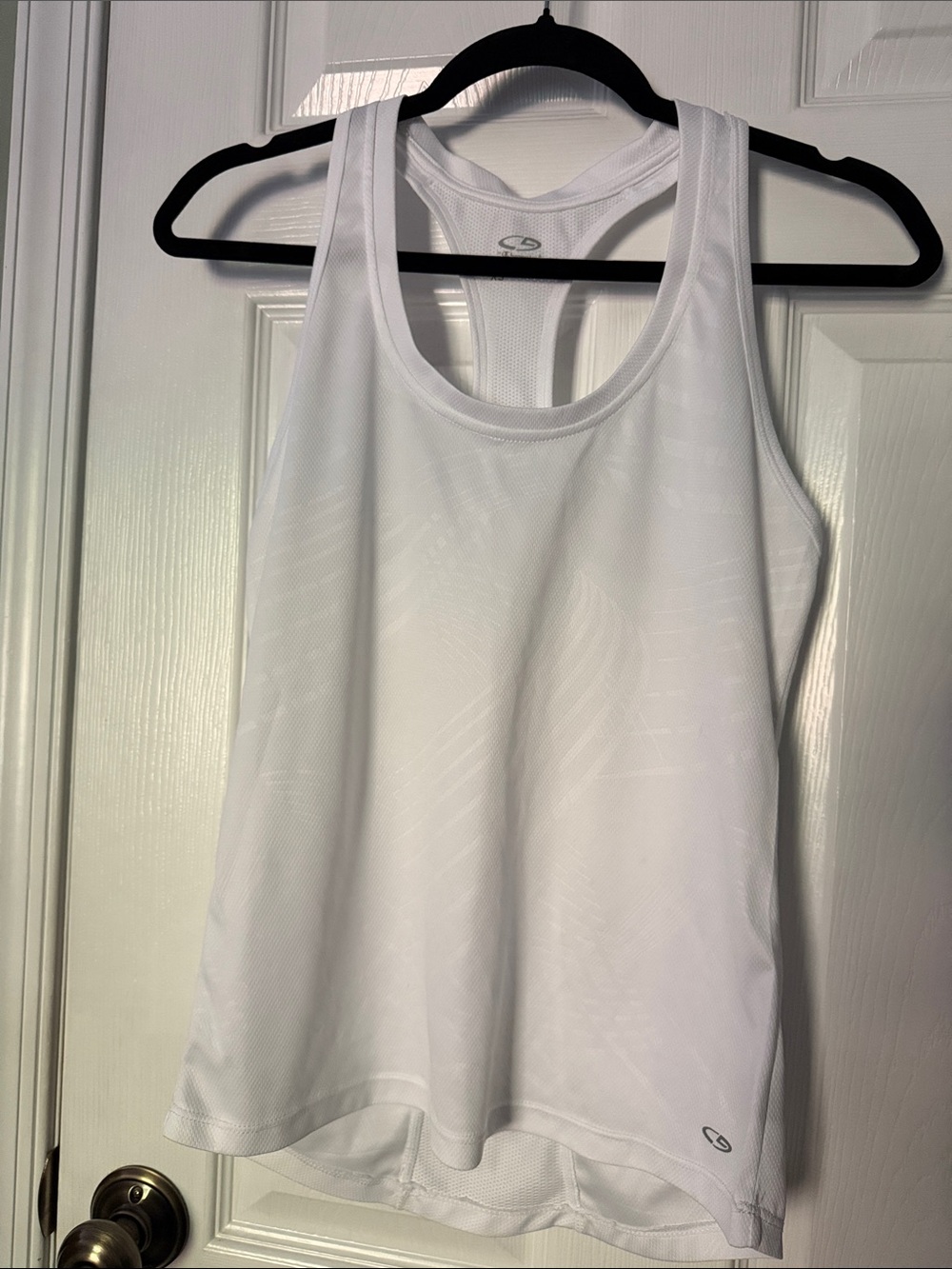 Women's White Champion Racerback Performance Tank Top